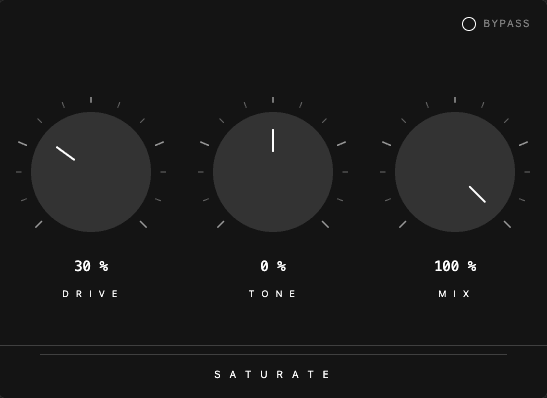 Saturate plugin screenshot